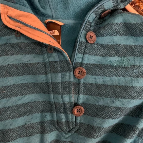 The North Face - Blue/black striped quarter pull-over - Picture 4 of 7
